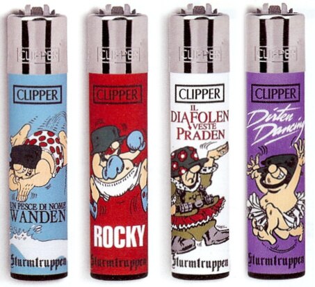 Clipper Coleciones Caricatura, Elige la Colecion de 4 Mecheros: 4 x MICRO Sturmtruppen