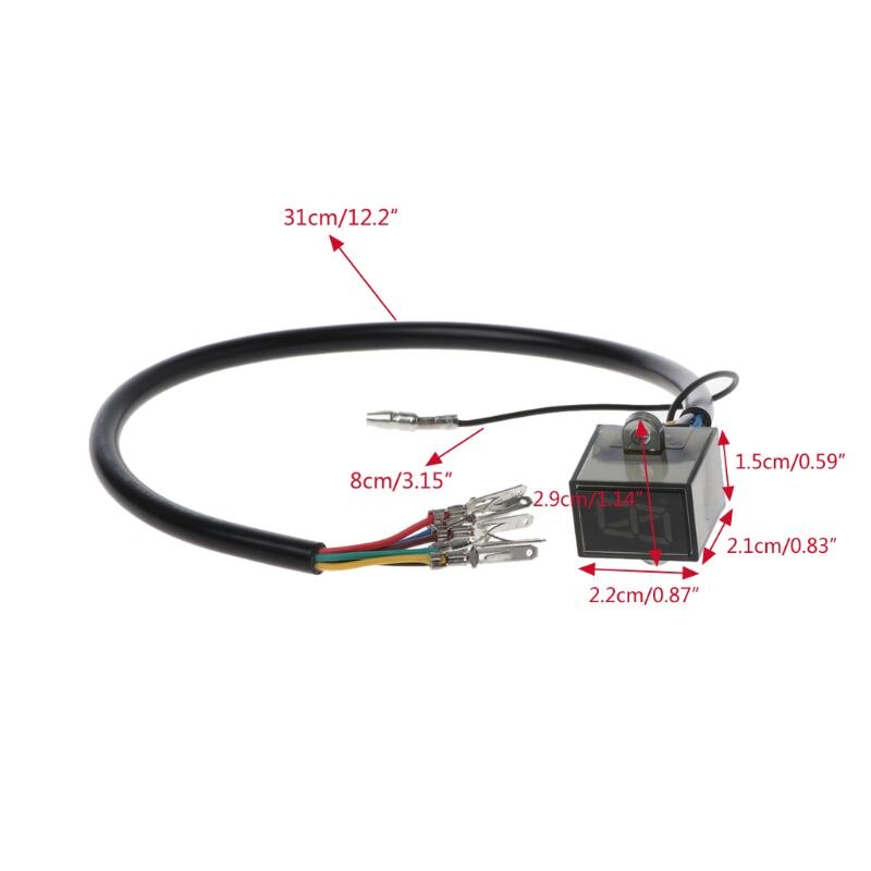 Indicador de marchas para motocicleta, pantalla Digital de 6 velocidades, aplicación de luz para Motocross todoterreno, piezas de repuesto de Motor Neutral
