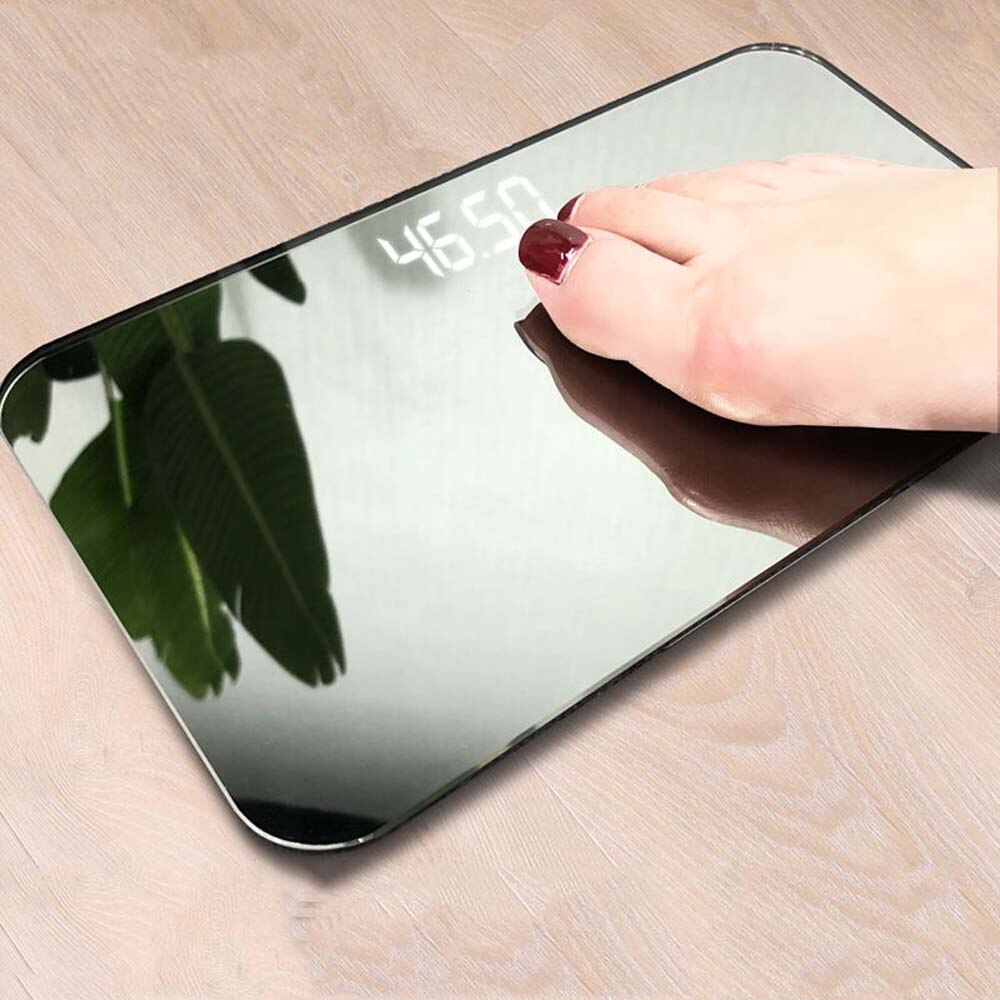 Mirror Floor Mini Electronic Weight Scale Small Rechargeable Body Scale Home Accurate and Compact Weight Loss Scale