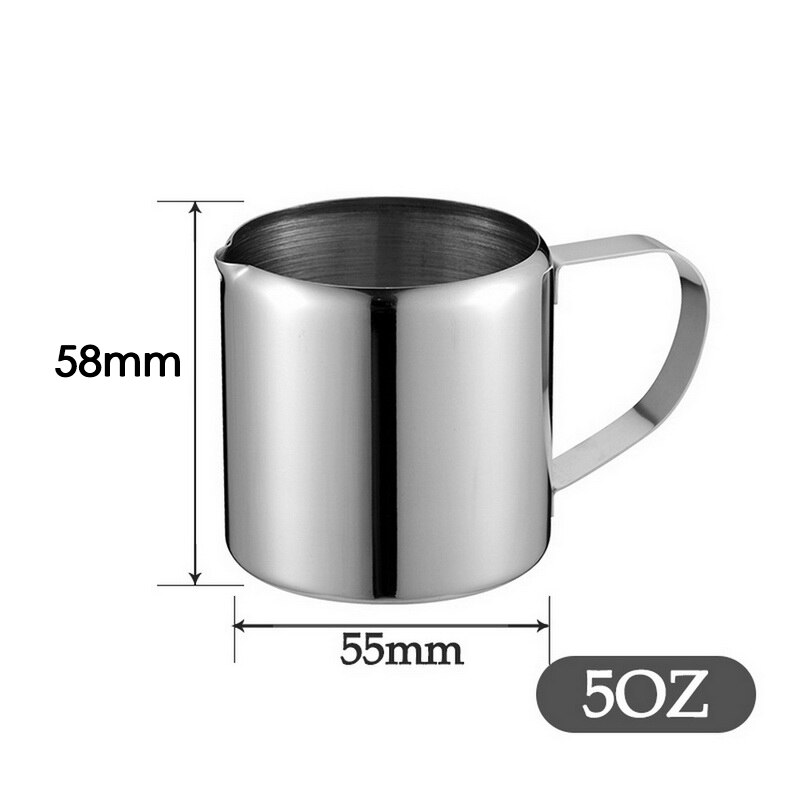 Stainless Steel Milk Frothing Jug Espresso Coffee Mug Pitcher Barista Craft Coffee Cappuccino Cups Latte Pot Kitchen Accessories: 150ml