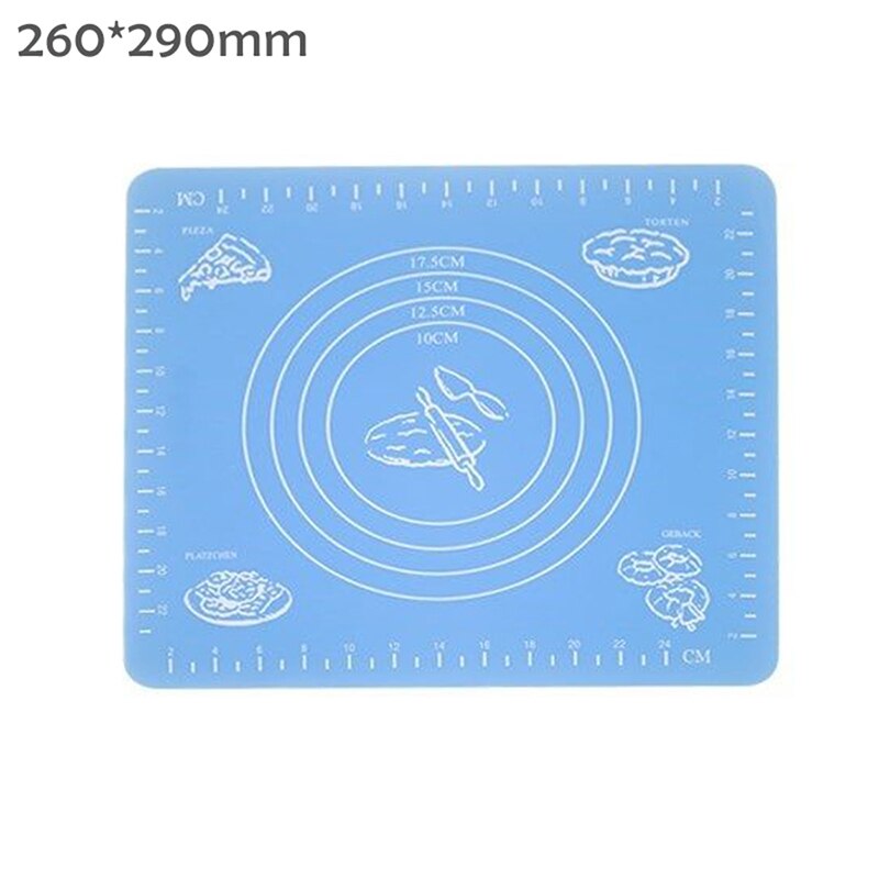 1PC Silicone Baking Mats Sheet Pizza Non-Stick Maker Holder Pastry Kitchen Gadgets Dough Rolling Pin Mat Bakeware Accessories: blue 26x29cm