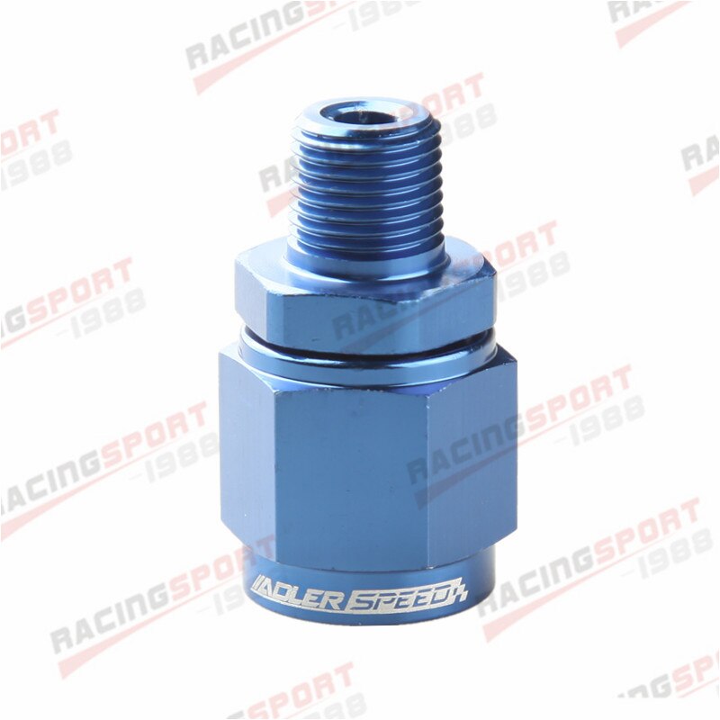 6an an6 til 1/8 "npt kvinnelig svingbar til mannlig rett aluminiumsadapter som passer blå / svart