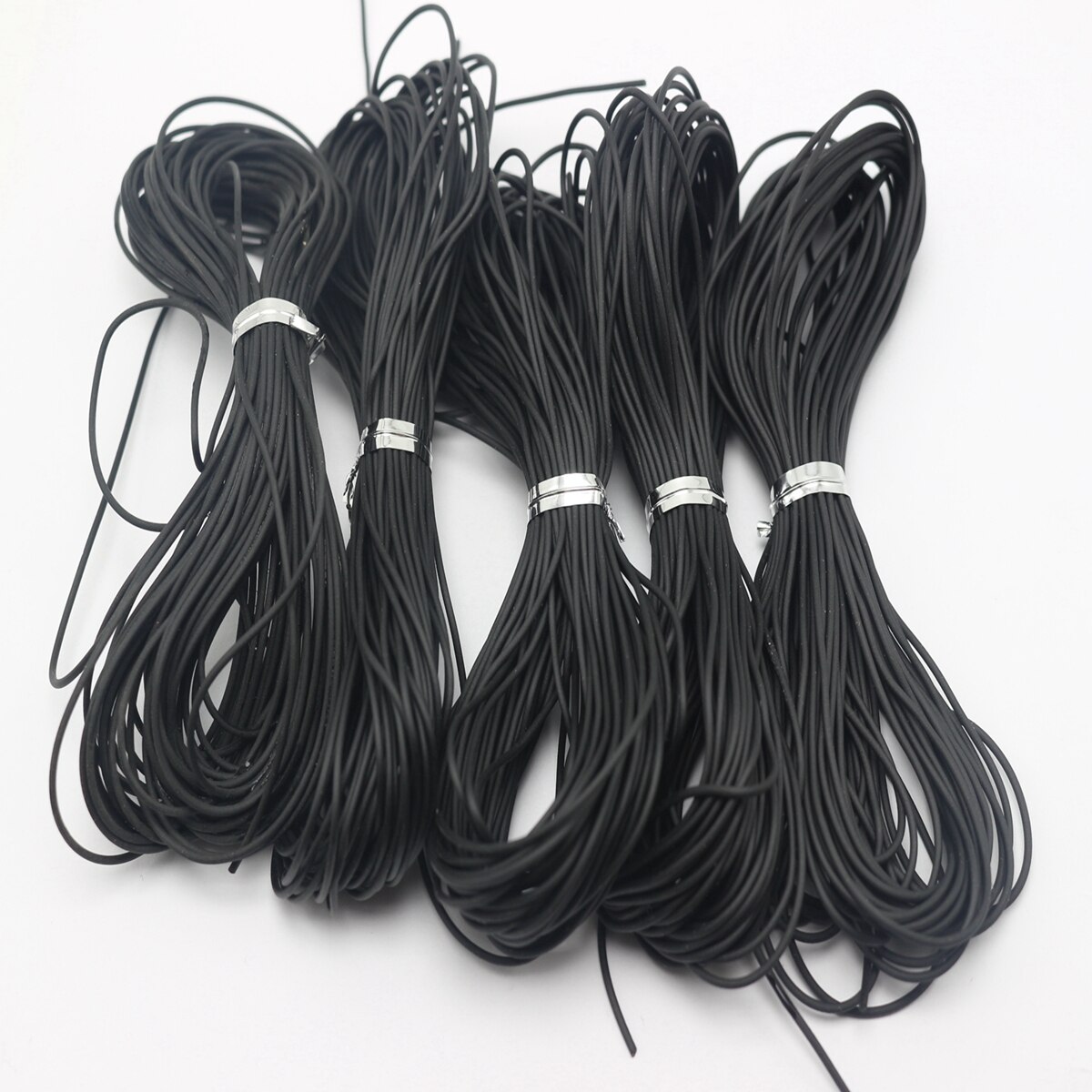 50 Meter Zwart 1Mm Solid Rubber Sieraden Cord String Voor Sieraden Hangers Craft