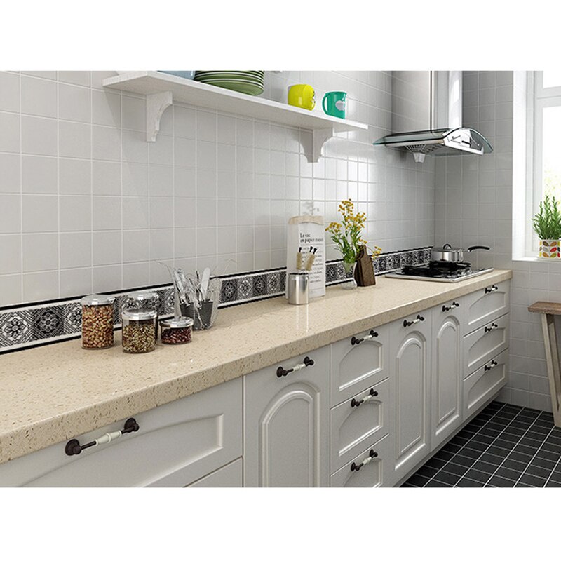 Nieuw Spiegel Muurstickers Diy 3D Pvc Zelfklevende Grens Plint Plafond Stickers Muurschildering Waterdicht VA88