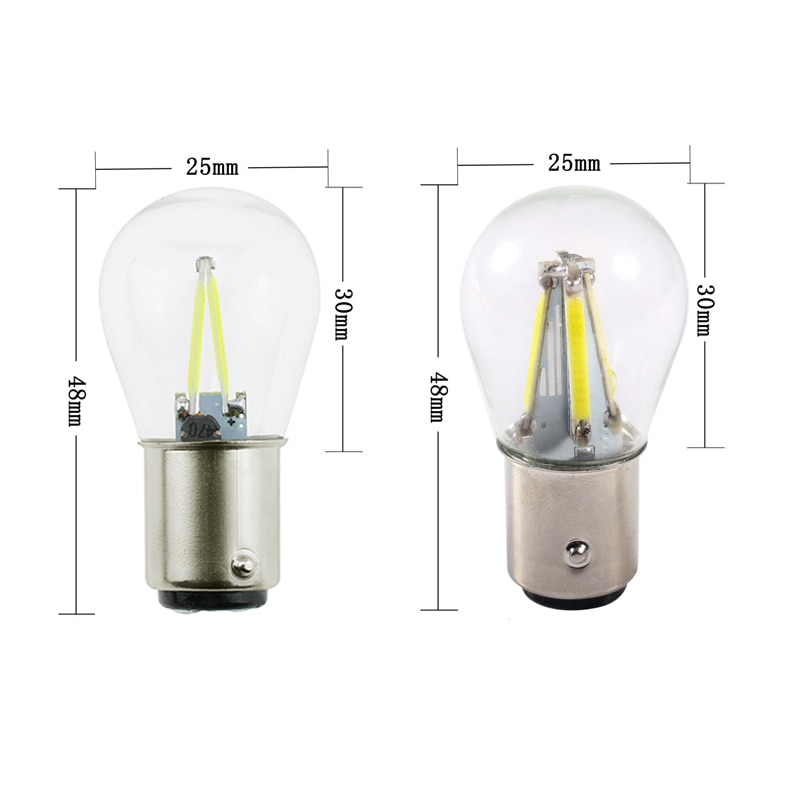 Gfoloza 1 Uds 1157 BAY15D P21/5W bombillas de filamento LED para luces LED de freno de estacionamiento de automóviles coche lámpara rojo Amarillo Blanco 6000K 12V