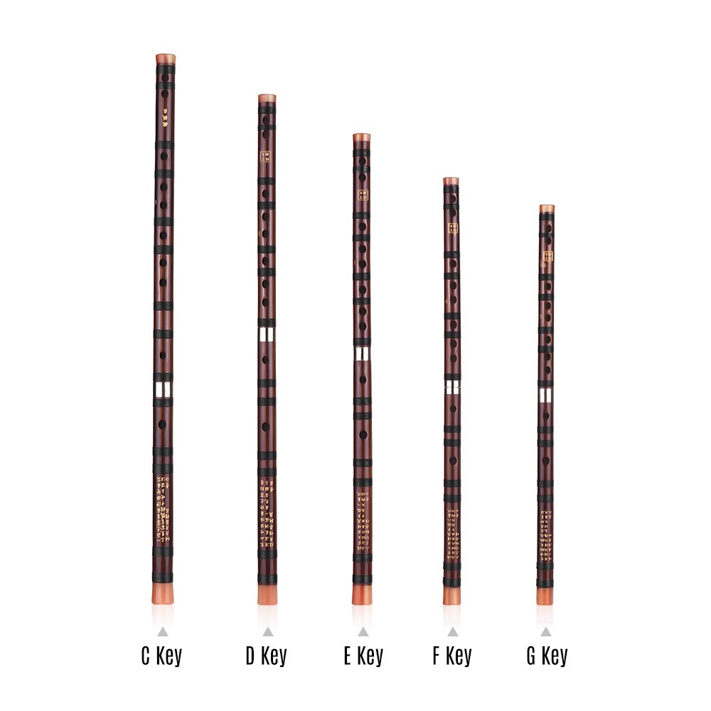 Chinese Traditional Instrument Dizi Bitter Bamboo Flute with Chinese Knot for Beginners C/ D/ E/ F/ G (optional)