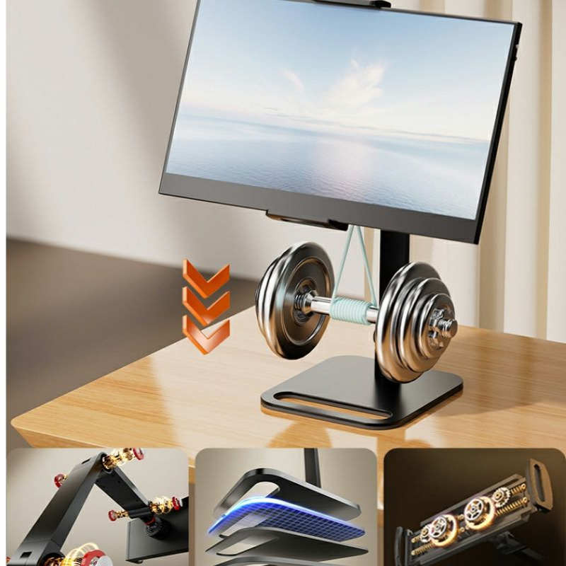 Tragbarer Monitorhalter für 12-17,3-Zoll-Bildschirme, kein Bohren, Vesa-Telefon, verstellbar, für Laptop, Spielen, erweiterbarer Schreibtisch-Klemmständer