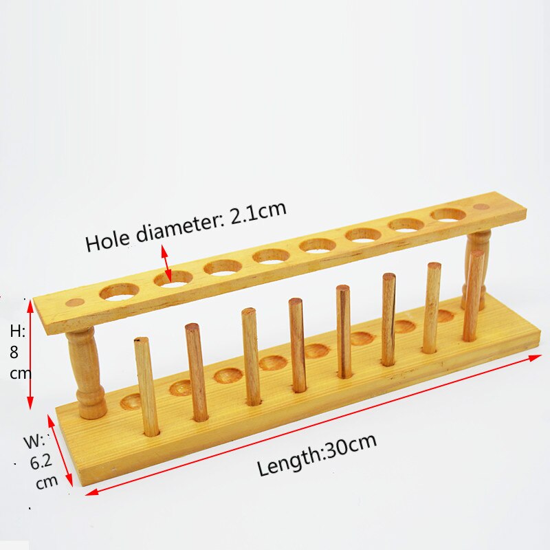 Wooden Test Tube Rack 8 Holes Wooden Test Tube Rack Chemical Laboratory Supplies