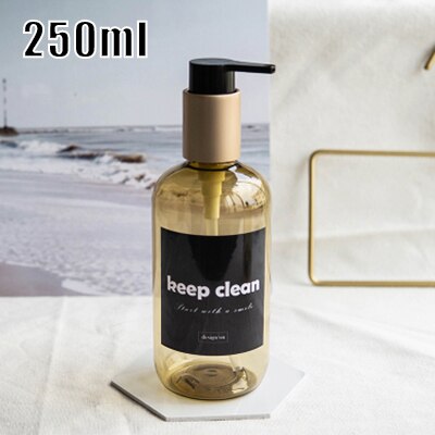 Savon distributeur bouteille désinfectant pour les mains bouteille cosmétiques shampooing corps lavage Lotion bouteille en plein air voyage outils 250ML: keep clean