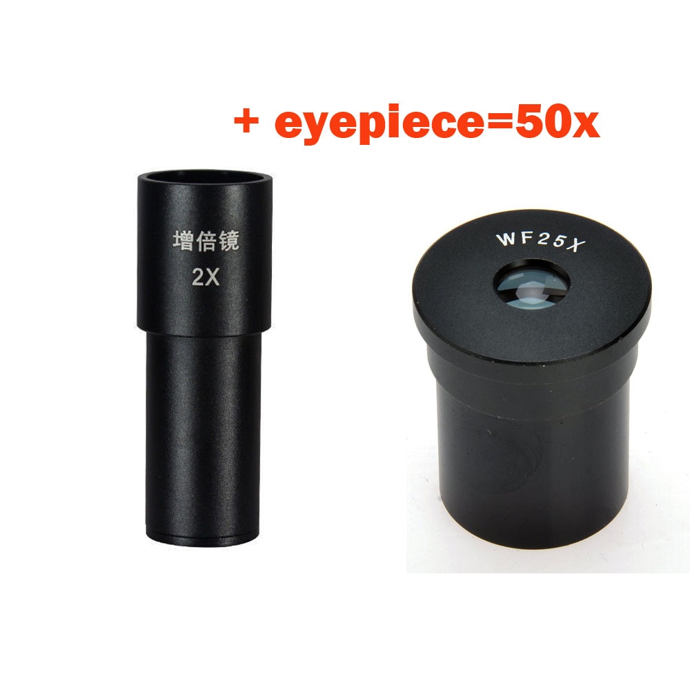 2X 25X 50X Wide Angle Optical Eyepiece Lens 10mm Field of View for Biological Microscope Mounting Size 23.2mm