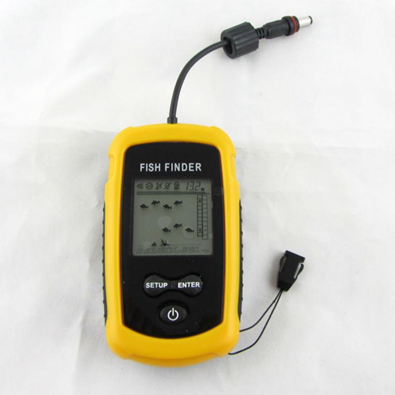 Fish Finder Portable Sonar Wired LCD Fish depth Finder Alarm 100M Electronic Transducer Fishfinder Fishing Tackle