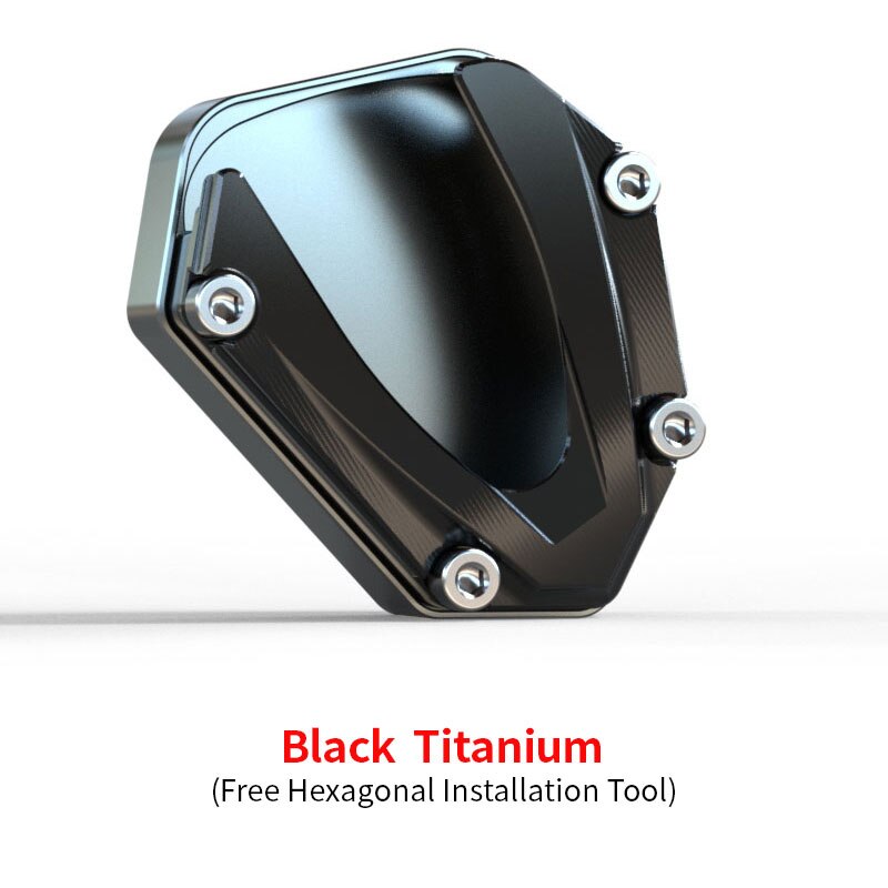 Voor Zontes ZT310-M Scooter Side Ondersteuning Pads Verhogen En Verbreden Antislip 310M Side Beugels Verhogen Voet Pads: Black  Titanium