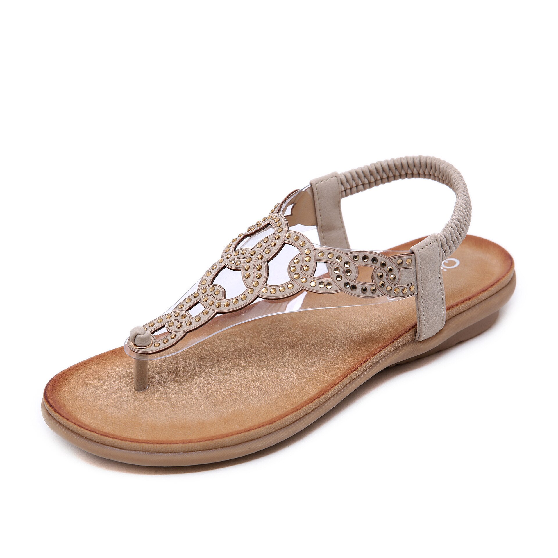 Summer Women's Sandals Flat Casual Female Flip Flops Sandals Outdoor Beach Ladies Slides No-slip Sandalias Mujer: Beige / 36