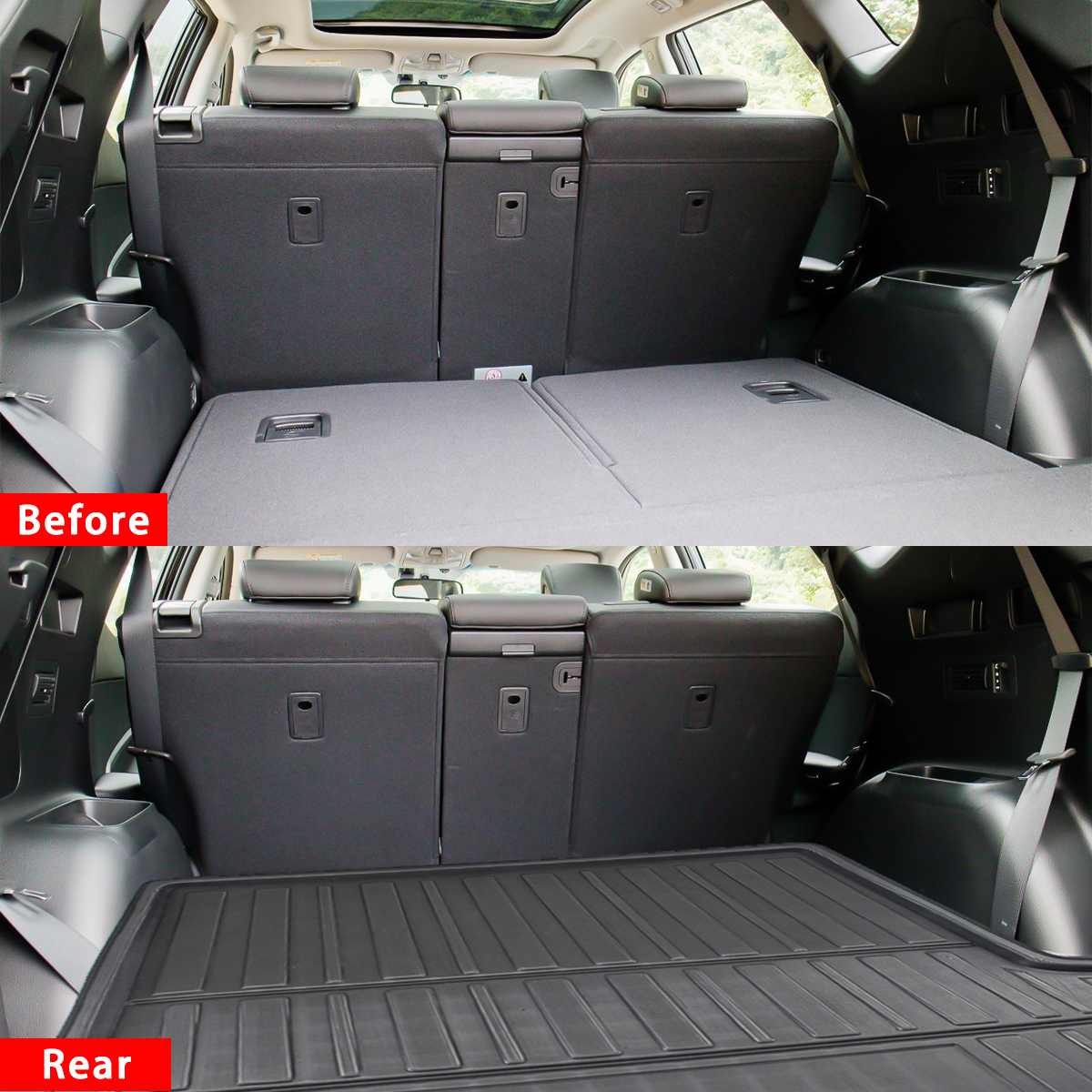 Auto Lade Boot Liner Cargo Kofferbak Cover Matt Mat Boot Liner Vloer Tapijt Modder Antislip Voor Hyundai santa Fe