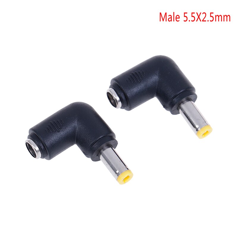 2/4 stk  dc 5.5*2.1 hun /5.5*2.5mm han /4.0*1.7mm han dc strømstik stik vinkel 90 grader l formet dc strøm stik: -en