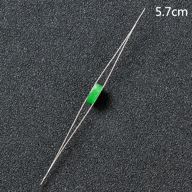 1 stk små håndværk perler nål smykker fremstilling diy buet tråd håndarbejde armbånd halskæde syning perler: 5.7 cm