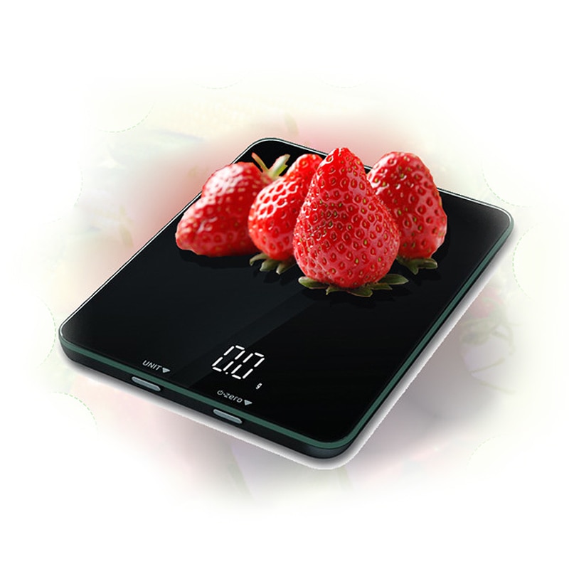 Thuisgebruik Smart Bluetooth Digitale Keuken Voedsel Schaal Lcd Sn Display Capaciteit Bereik Van 1 K/5 K Gehard glas Oppervlak