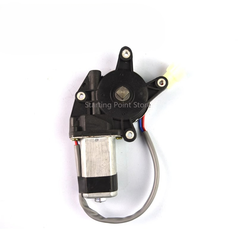 Auto Raam Glazen Lifter Motor Universeel Elektrisch Raam Lifter Motor 12V 24V Accessoire 4-Hole Vierkante As Vlakke As 3-Hole: Blauw