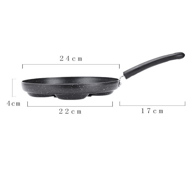 Vier-Gat Omelet Pan Voor Eieren Ham Pan Cake Maker Koekenpan Pannen Geen Olie-Rook Ontbijt Koken Pot multifunctionele