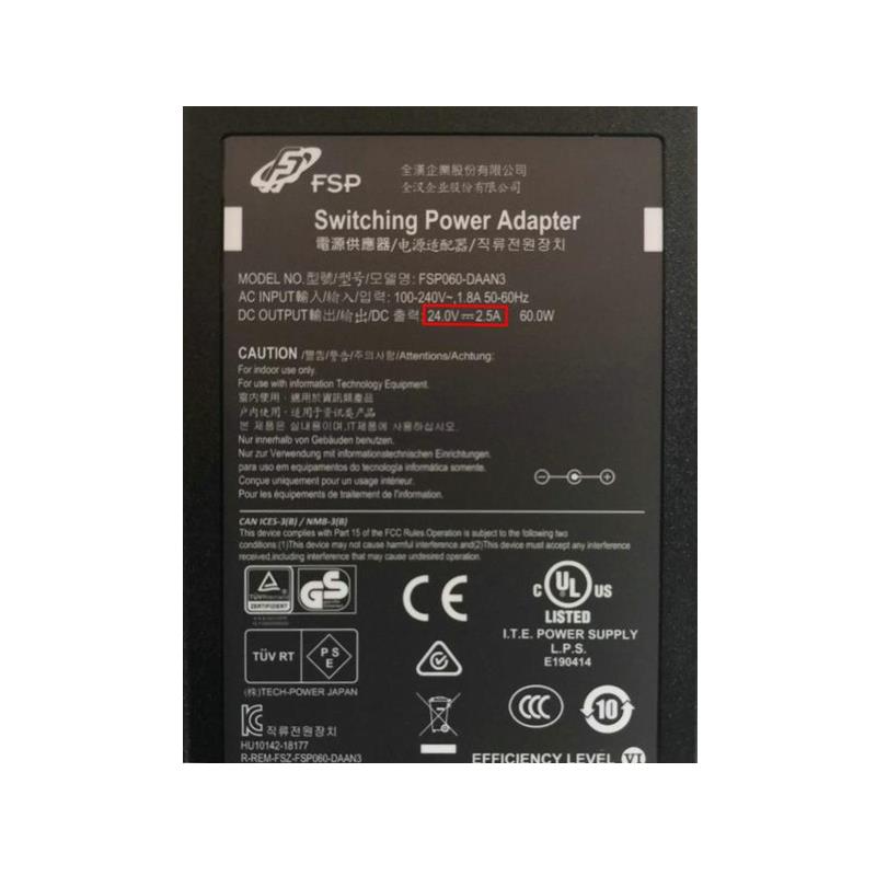 Alimentatore Originale FSP FSP060-RAA Uscita: Spina 24 V-2,5 A 3 Pin - Foto 6