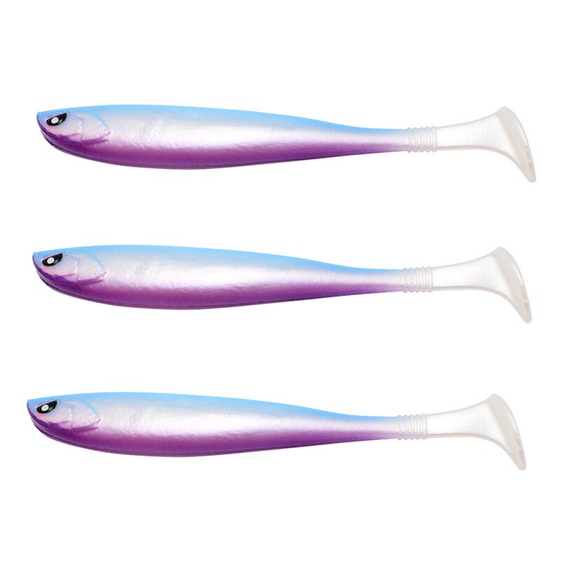 3 kpl 10g 13cm viehettä pehmeä syötti jigi vaapu shad swimbaits keinotekoinen silikoni syötti jigipää kalastus kumikala viehe: 3