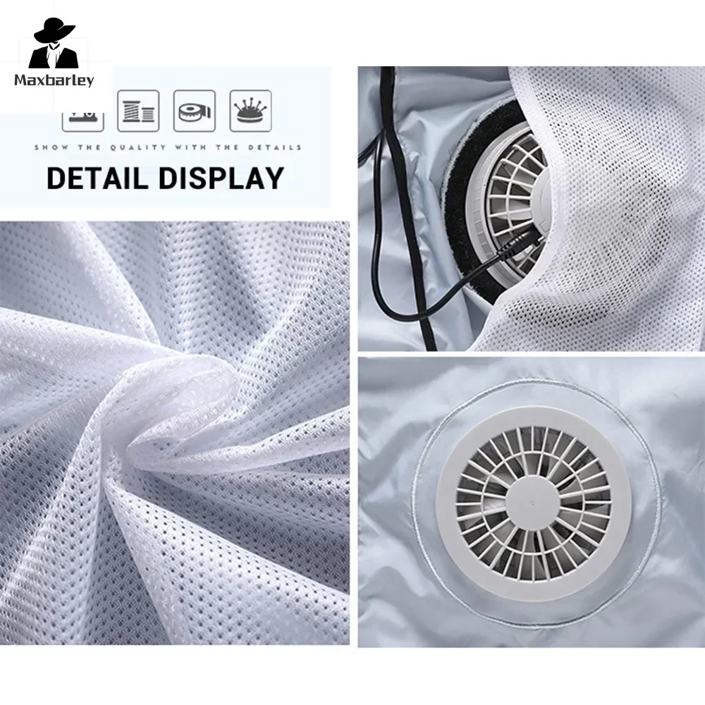 Ijskoelvest voor heren, zomerjas met usb-ventilator, koeljas, airconditioning, outdoor kleding, viskleding, verkoelende camouflage werkjas