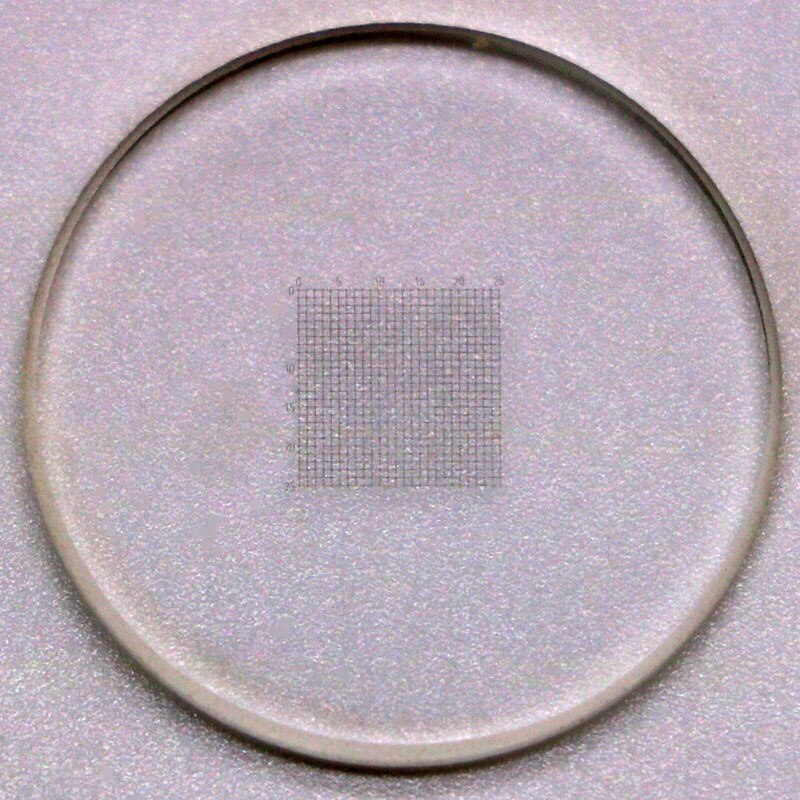 Optical Glass C1 - C7 Microscope Eyepiece Reticle Cross Line Ocular Graticula Micrometer Grid Calibration Slide for Measurement: C6