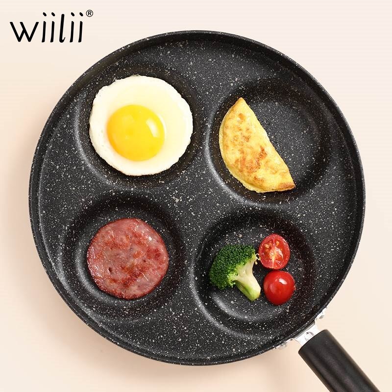 Induktionskomfur fire huls stegepande til æg pandekage bøf kogegryde non-stick morgenmad grill pande omelet gryde
