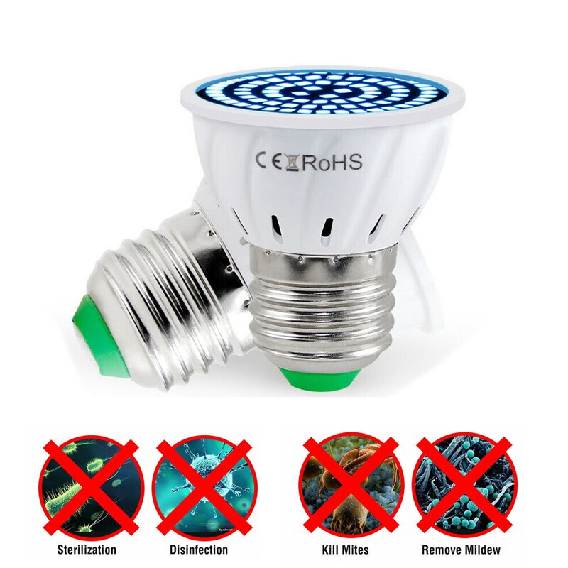 UV Germicidal Light GU10 E27 MR16 LED Bulb UV Disinfection led Lamp 2835 SMD AC 110V 220V Ultraviolet LED Sterilizer Lamp