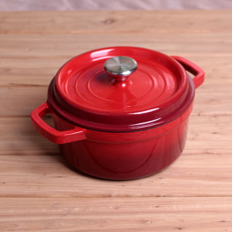 Gietijzeren Ketel, Soep Pot, Koken Pot, 24Cm, Emaille Coating, Braadpan Met Deksel, kookgerei, Keukengerei