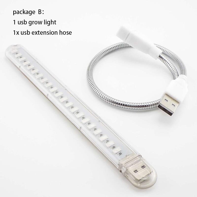 21 Led Plant Groeien Licht 5V Usb Mini Bloem Groeilicht Bureau Rood Blauw Dc 5V Indoor Phyto lamp Voor Ingemaakte Succulent Aquarium: Package B