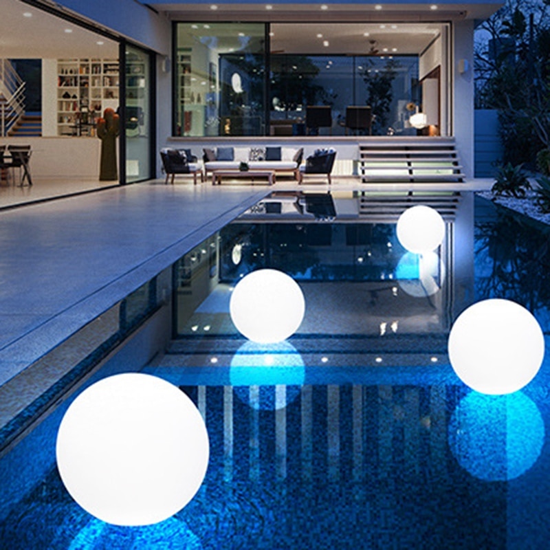 Big Colorful Outdoor Garden Glowing Ball Lights with Remote Patio Landscape Pathway LED Illuminated Ball Table Lawn Lamps 2