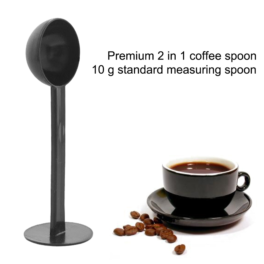 Safety Coffee Bean Spoon 2 in 1 Plastic Measurement Tamping Coffee Tea Standard Measuring Spoon Cafe Scoop Tamper