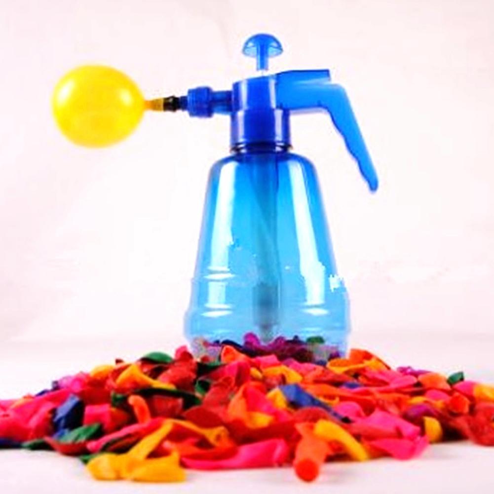 300 stuks/set innovatieve draagbare waterballon vulstation 3 in 1 pomp spray fles handmatige water inflatie bal speelgoed ballon