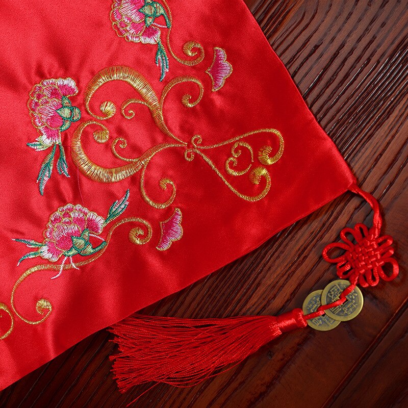 verrotten Hijab Braut der Chinesischen Hochzeit Stickerei Blume Hochzeit Quaste Hijab Hipa Drachen Phönix Kopftuch Hochzeit Liefert