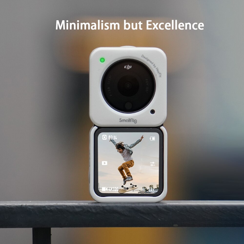 Smallrig Dji Action2 Magnetische Case Wit Grijs Anti-Kras Anti Anti-Slip Formfitting Suits Meerdere Scènes 3626