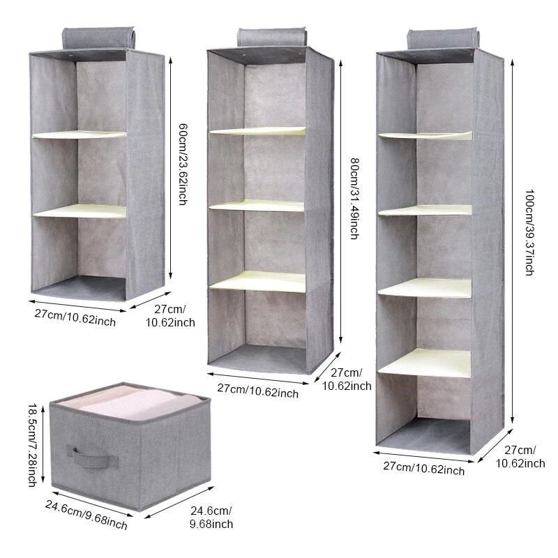 Caja organizadora creativa para ropa del hogar, cajón colgante, almacenamiento y clasificación de pared de armario, estantes Organizadores de armario