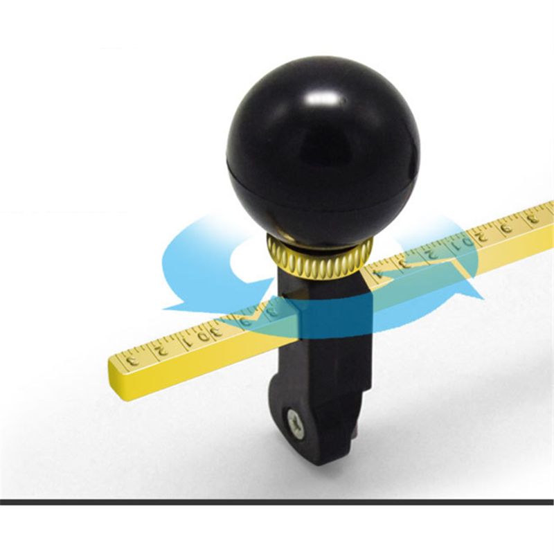 6 Wheels Construction Tool Durable Circular Compass with Scale Knob Window Adjustable Suction Cup Glass Cutter Scribe C7AC