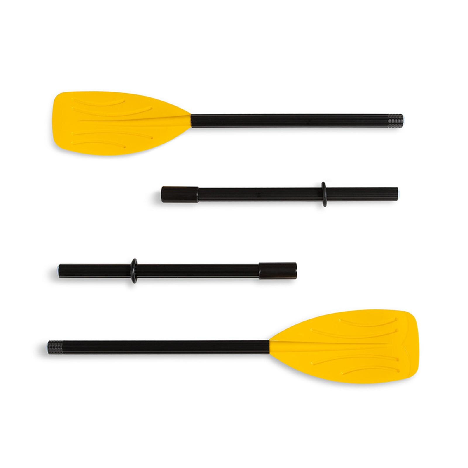 1Pair Boat Oars 48inch Detachable Rowing Rubber Dinghy Kayak Paddle Yellow
