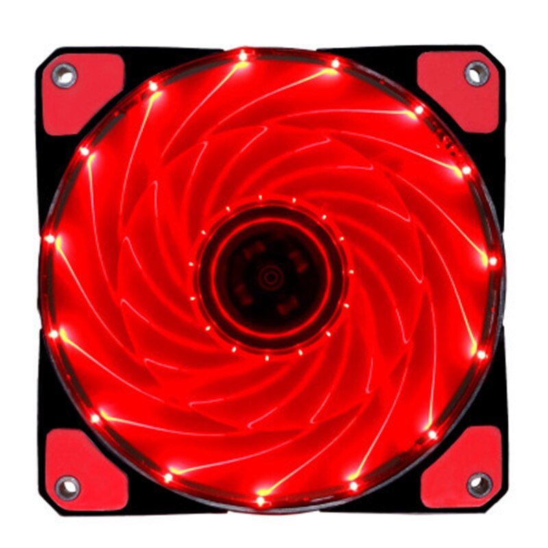 120mm stk datamaskin 16db ultra stillegående 15 lysdioder kabinett vifte heatsink kjøler kjøling m/ anti-vibrasjon gummi ,12cm vifte ,12 vdc 3p ide 4p