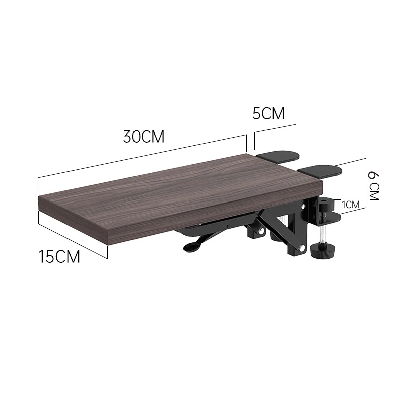 Wood Computer Arm Bracket Convenient Mouse Pad Holder Computer Desk Extender Foldable Armrest Rack for Desk Home Desktop: Khaki