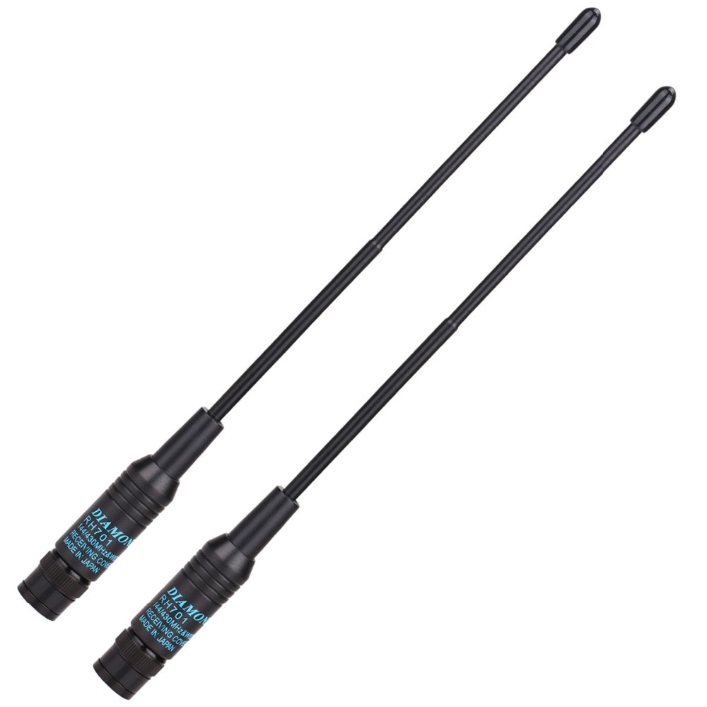 2 Stuks Diamond RH701 Bnc Dual Band Uhf/Vhf 144/430Mhz RH-701 Antenne Voor Icom IC-V8 IC-V85 TK308 HT440 CP500 Walkie Talkie Rh 701