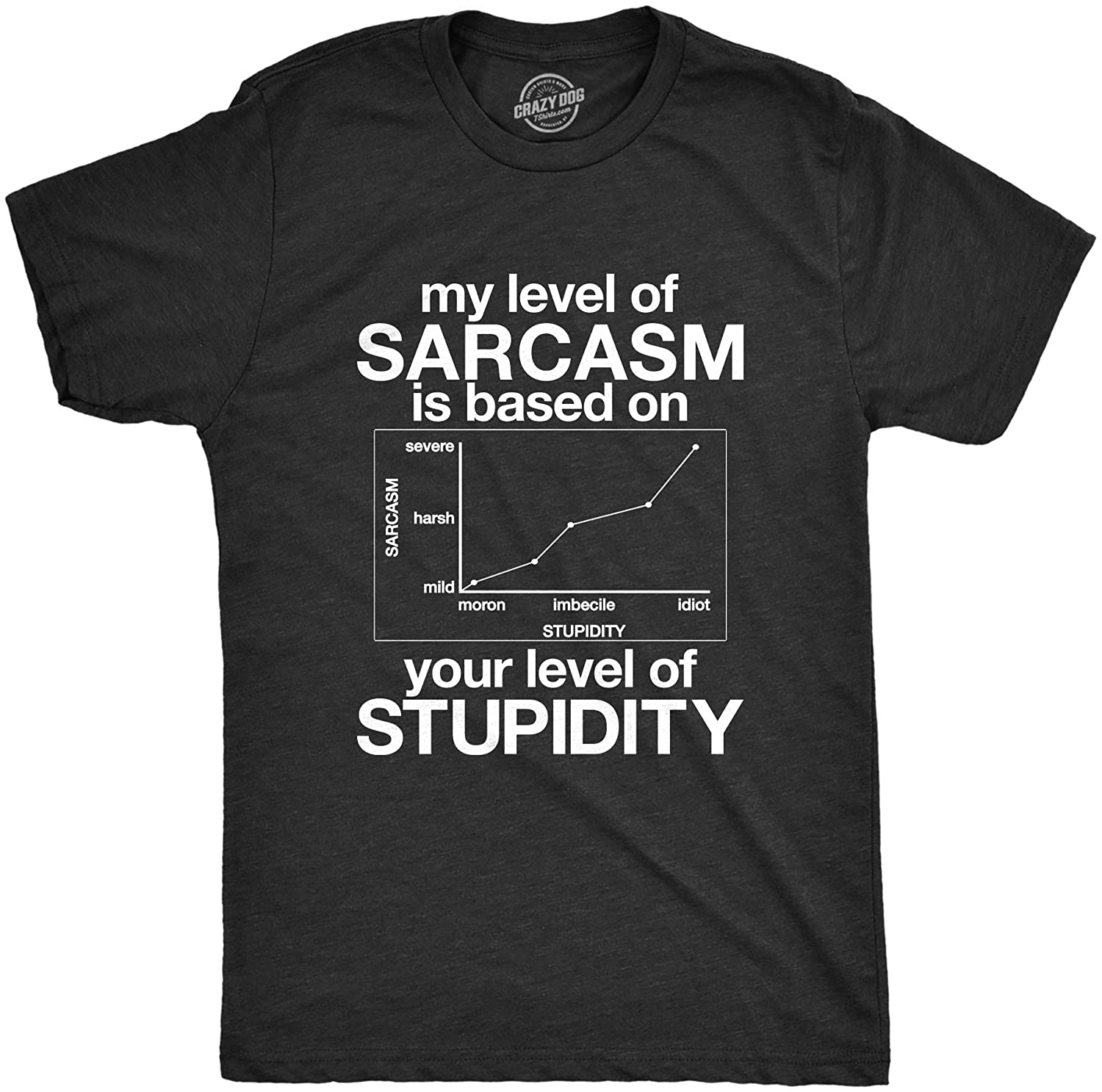 Mens My Level of Sarcasm is Based On Your Level of Stupidity Tshirt