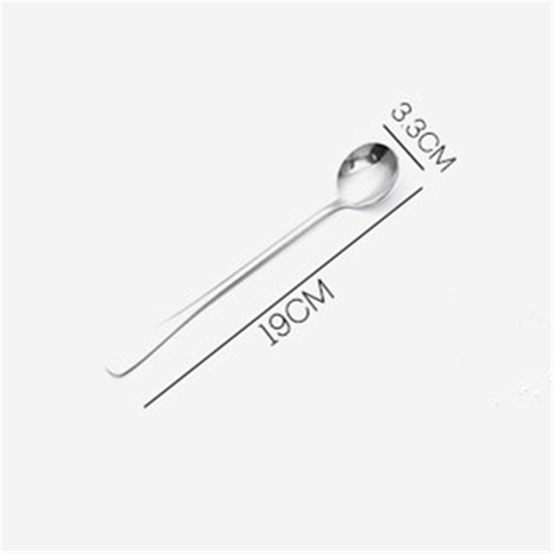 1Pc Lange Steel Koffielepel Roestvrijstalen Theelepel Ijs Dessert Thee Lepel Keuken Dingen Huishoudelijke Dingen: Default Title