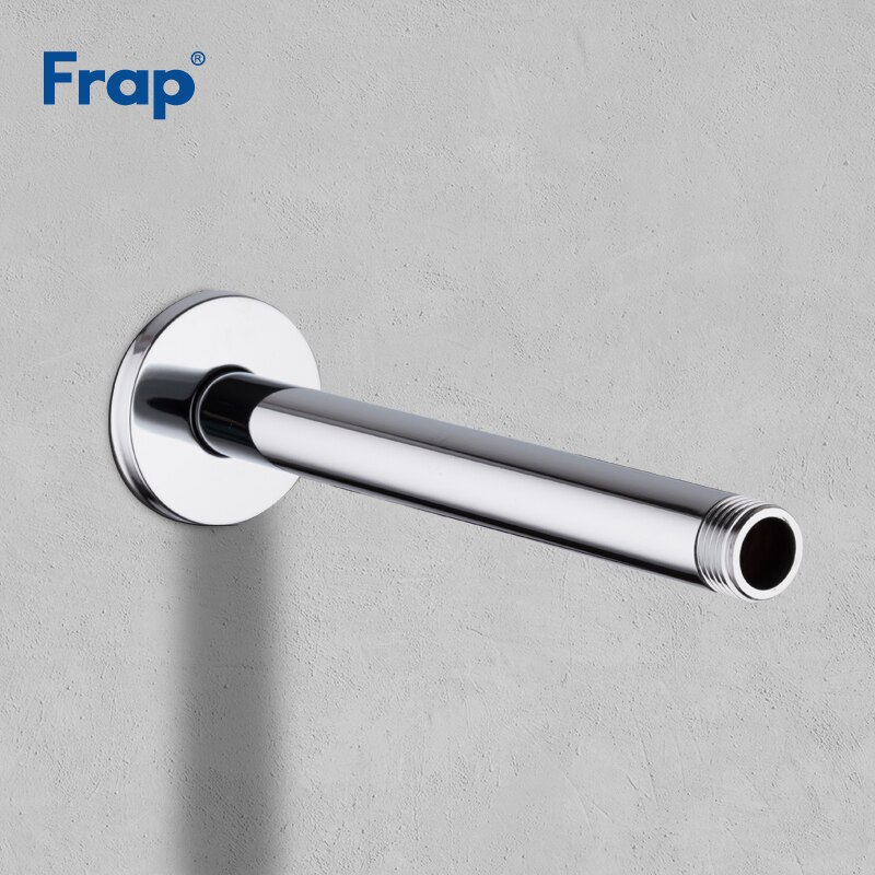 Frap badeværelse væg loftmonteret bruser fast rør krom messing bruser arm brusehoved bruseholder badeværelse hardware  y81021