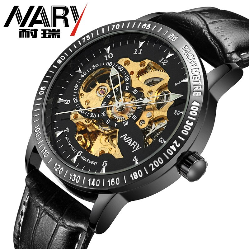 Nary / nary helautomatisk uthuling analog kan menn-er erproof 18026: Svart belte svart skall svart ansikt