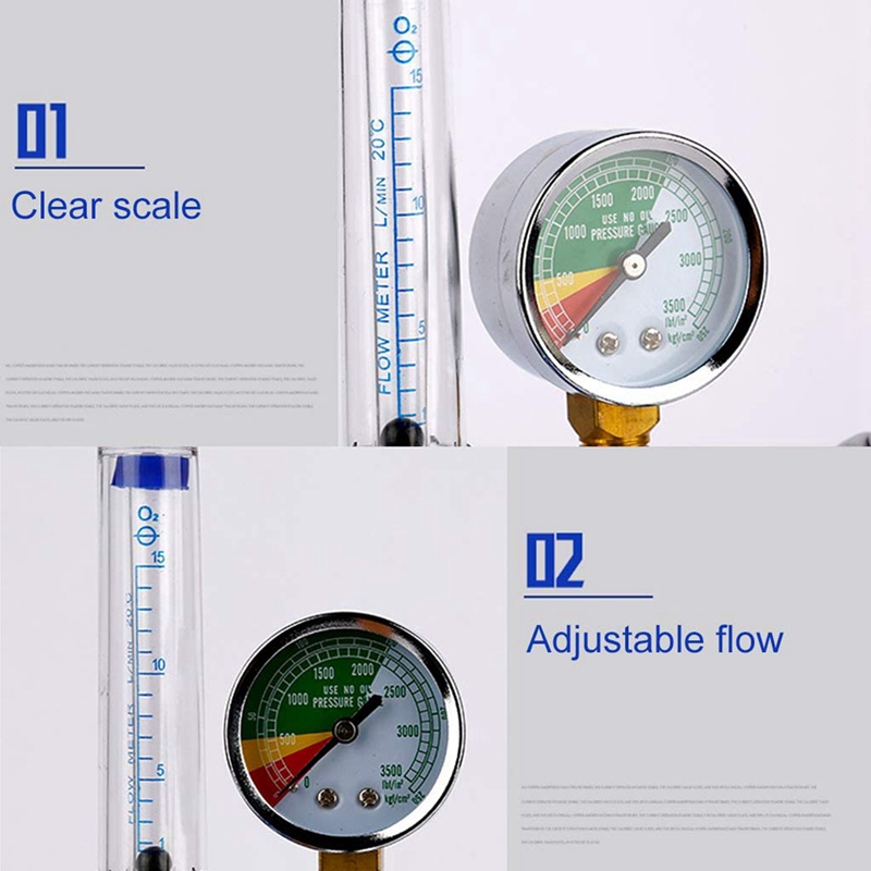 Low Pressure Gauge For Oxygen Regulator - 0-100 PSI, 2-Inch Dial, 1/8" NPT, For Portable Oxy-Fuel Kits