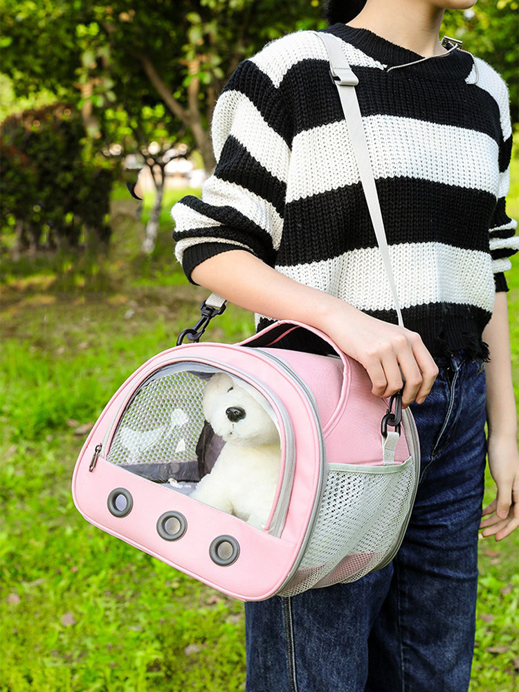Bolsa transportadora para gatos, perros, pájaros y conejos con cojín de algodón grueso, mochila de aviación para mascotas, bolsa de viaje portátil antisufocación, bolsa para perros y mascotas