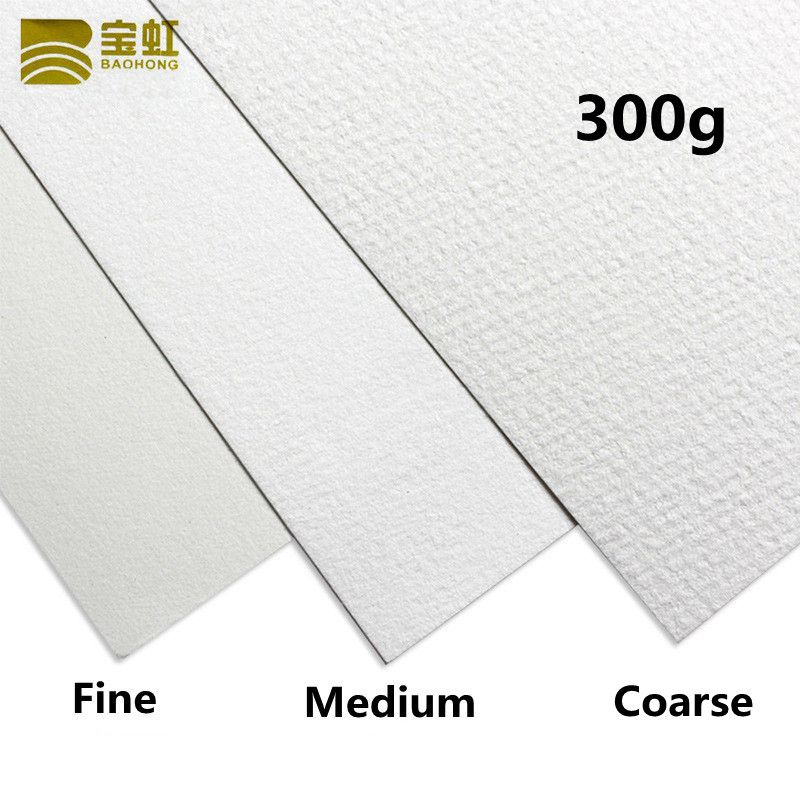 Baohong Aquarel Papier 100% Katoen 300G 20 Sheetes Professionele Water Kleur Papier Acuarela Art Supplies