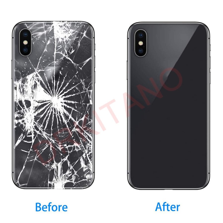 Sostituzione vetro posteriore per iPhone X XS MAX copribatteria pannello posteriore in vetro coperchio sportello posteriore + obiettivo fotocamera per iPhone X S